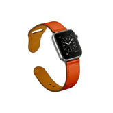 Curea Ceas Apple Watch Leather Burnt Orange Seria 5/6/7/8/9 Ultra MOFT